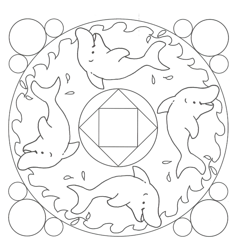 rub a dauphins coloriage mandala